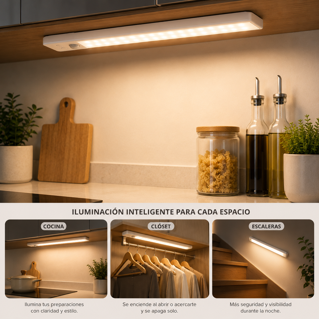 Luz LED Inteligente con Sensor de Movimiento | Lumora Home